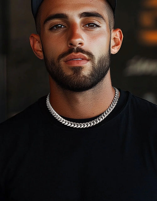 Load image into Gallery viewer, Collares Hip Hop Para Hombre Cadenas Cubanas Tipo Curb 20Inch 10Mm Cadenas De Acero Inoxidable Collar Del Día Del Padre Regalo Para Hombre Papá Hijo

