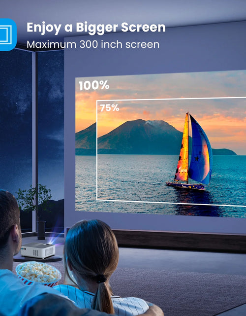 Load image into Gallery viewer, Wifi Bluetooth Projector, Portable Movie Projector Native 1080P for Home &amp;Outdoor, Full HD Video Projector Compatible with Phone/Laptop/Pc/ TV Stick/Usb/Sd Card (Tripod Included)
