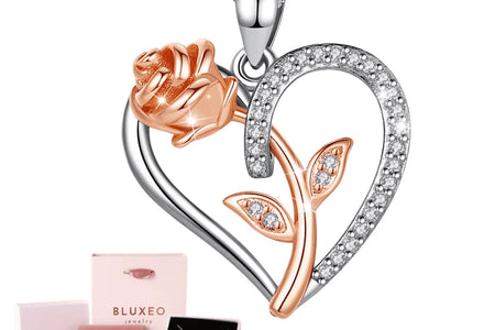 Collar De Plata Esterlina Para Mujer Regalo Para Mamá Esposa De Esposo Día De San Valentín Novia Collar De Corazón De Rosa Para Novia Regalos De Cumpleaños Madre Hija Colgante