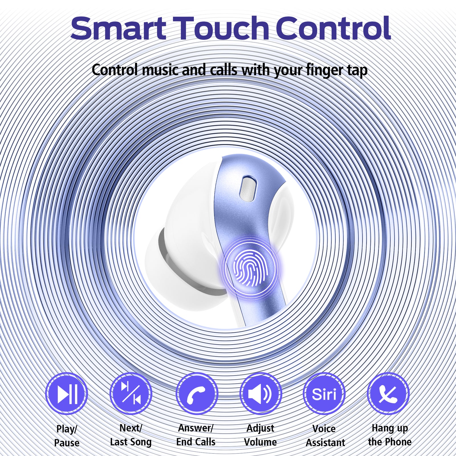 VEATOOL Audífonos Bluetooth True Wireless Earbuds 65H Reproducción Pantalla De Energía Auriculares Con Estuche De Carga Inalámbrica IPX7 a Prueba De Agua Intraaurales Earbuds Con Micrófono Para TV Smartphone Computadora Laptop