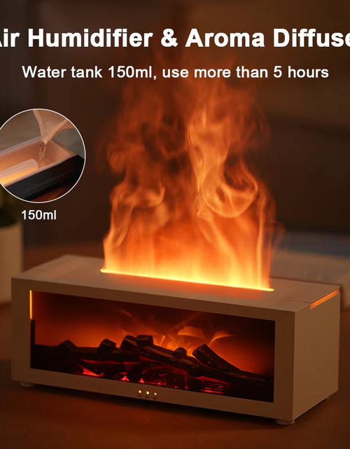 Load image into Gallery viewer, Air Humidifier Essential Oils Humidifiers Home Aroma Humidifier Flame Automatic Fragrance Diffuser with LED Light Remote Control

