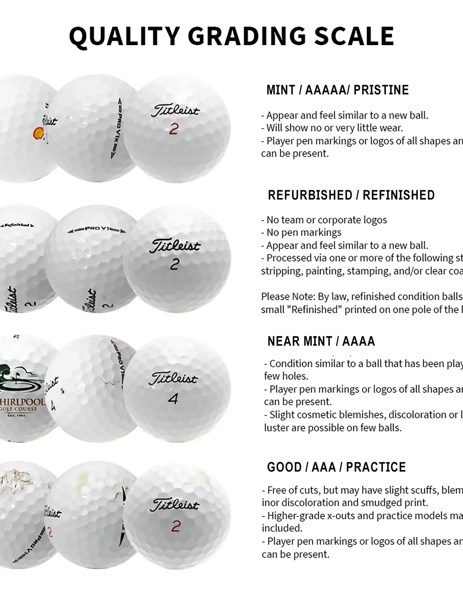 Callaway Pelotas De Golf Mix, Cerca De Menta, 4A, Calidad AAAA, Paquete De 36, Blanco