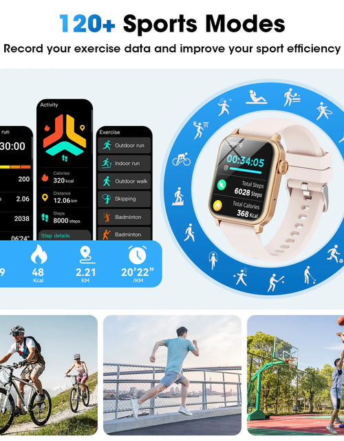 Load image into Gallery viewer, Reloj Inteligente Con Batería Extra Grande De 46 Mm, (Responder Hacer Llamadas/Tiempo De Espera 60 Días/120+ Modo Deportivo) Compatible Con Dispositivos Android Y Iphone, Regalo Perfecto (Rosa)
