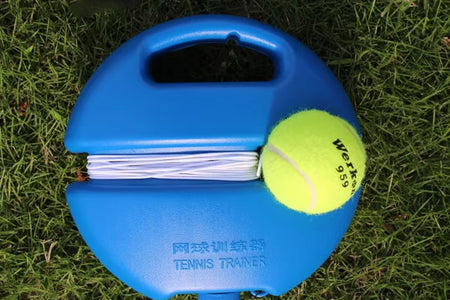 Heavy Duty Tennis Training Aids Base with Elastic Rope Ball Practice Self-Duty Rebound Tennis Trainer Partner Sparring Device