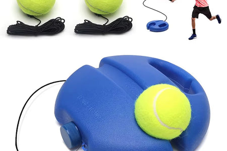 Heavy Duty Tennis Training Aids Base with Elastic Rope Ball Practice Self-Duty Rebound Tennis Trainer Partner Sparring Device