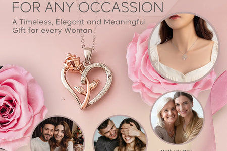 Collar De Plata Esterlina Para Mujer Regalo Para Mamá Esposa De Esposo Día De San Valentín Novia Collar De Corazón De Rosa Para Novia Regalos De Cumpleaños Madre Hija Colgante