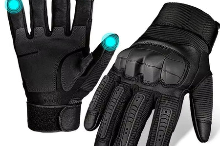 1 Pair Motorcycle Cycling Gloves for Men and Women, Touchscreen Tactical Fingerless Gloves for Work Outdoor Sport, Rock Climbing