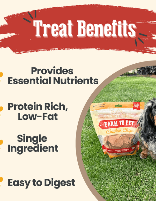 Load image into Gallery viewer, Chicken Chips for Dogs | All-Natural Single-Ingredient Dog Treats
