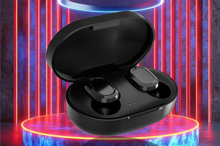 Bluetooth Earbuds Wireless Earbuds,Bluetooth 5.2 Headphones with Charging Case, Bluetooth Headphones with Mics, Fingerprint Control, Power Display,For Sports/Working on Clearance