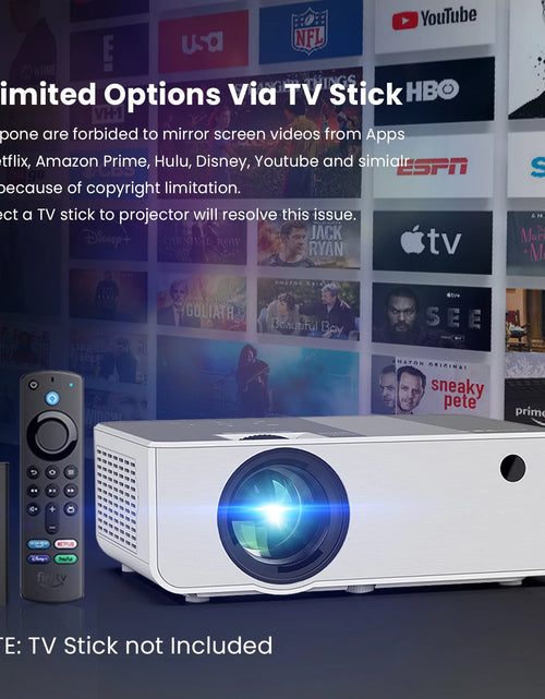 Load image into Gallery viewer, Wifi Bluetooth Projector, Portable Movie Projector Native 1080P for Home &amp;Outdoor, Full HD Video Projector Compatible with Phone/Laptop/Pc/ TV Stick/Usb/Sd Card (Tripod Included)
