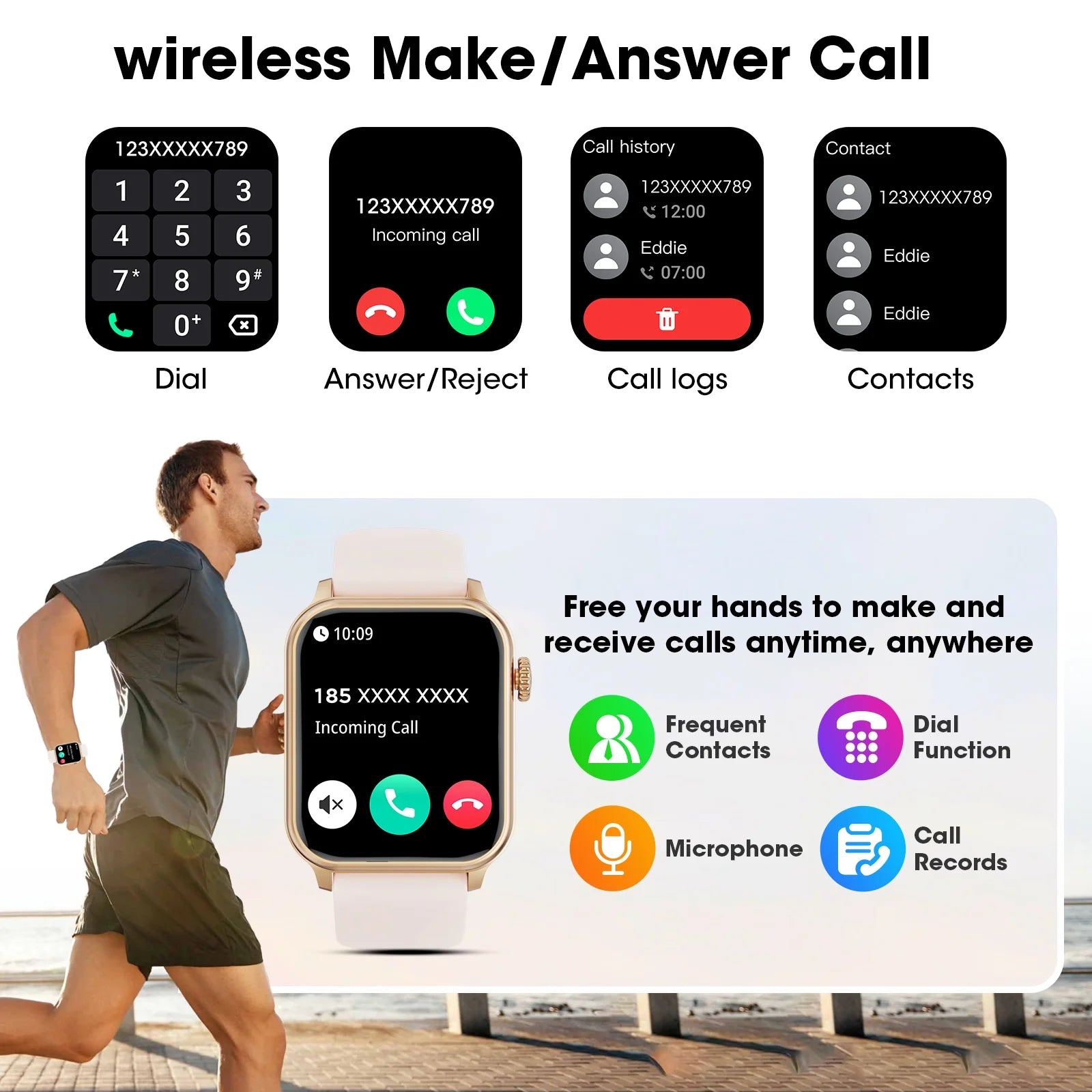 Reloj Inteligente Con Batería Extra Grande De 46 Mm, (Responder Hacer Llamadas/Tiempo De Espera 60 Días/120+ Modo Deportivo) Compatible Con Dispositivos Android Y Iphone, Regalo Perfecto (Rosa)