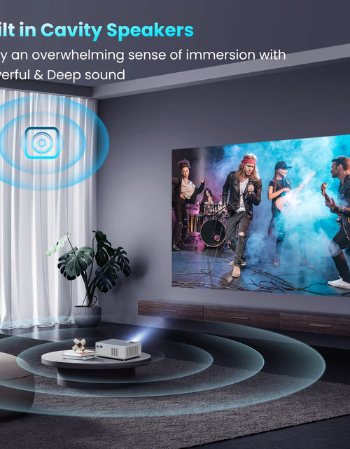 Load image into Gallery viewer, Wifi Bluetooth Projector, Portable Movie Projector Native 1080P for Home &amp;Outdoor, Full HD Video Projector Compatible with Phone/Laptop/Pc/ TV Stick/Usb/Sd Card (Tripod Included)
