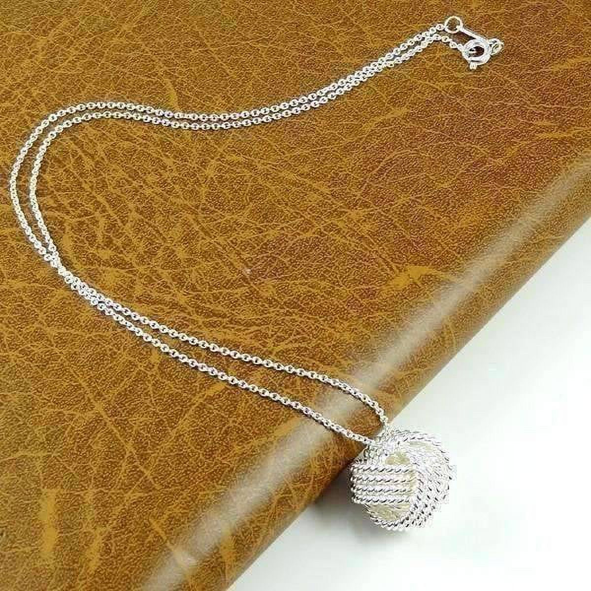Juego De Collar Y Aretes a Juego De Plata Esterlina Con Nudo De Amor Infinito Para Mujer Ocasión Especial Cumpleaños Vacaciones